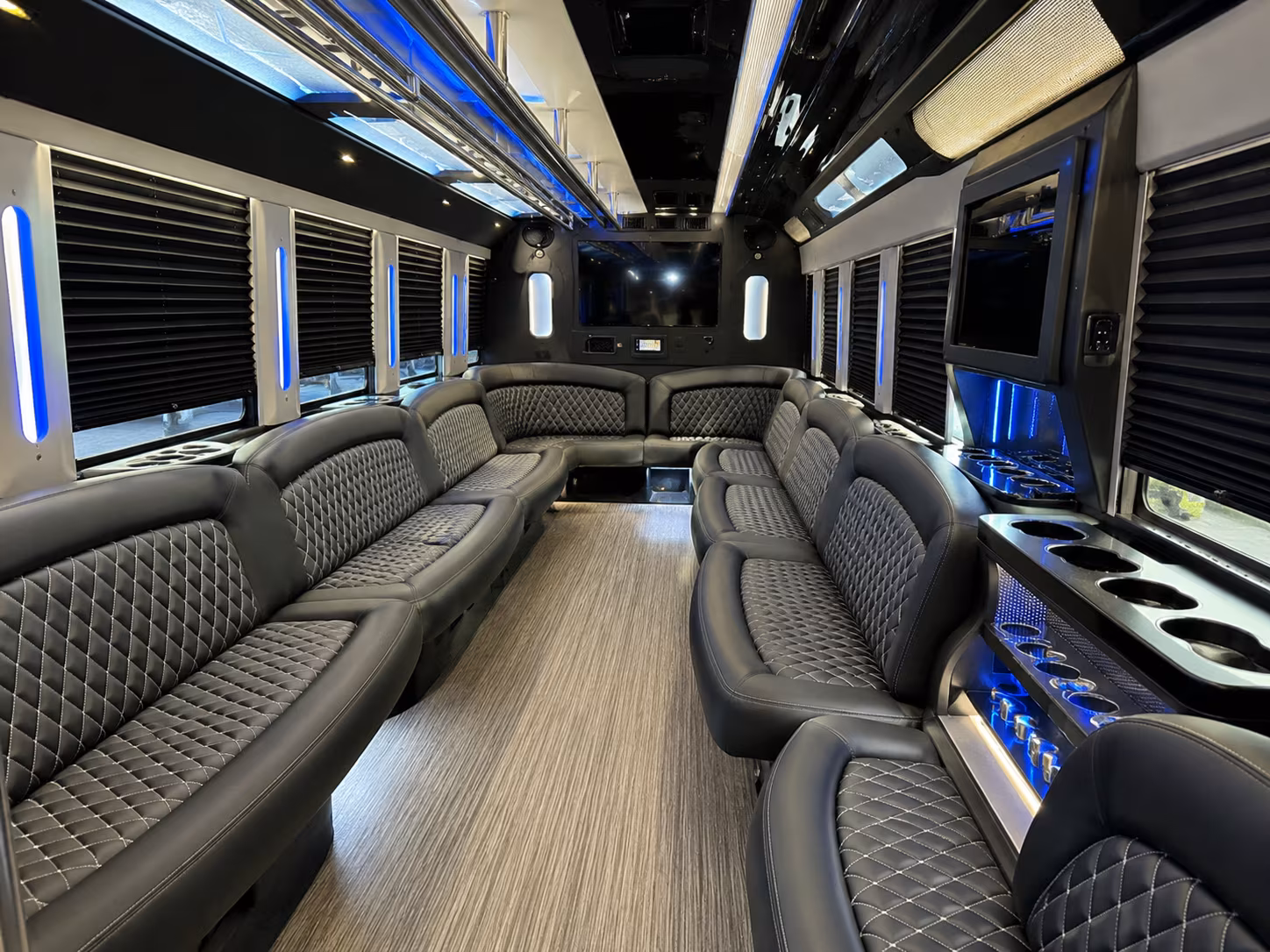 15 Passenger Party Bus Interior
