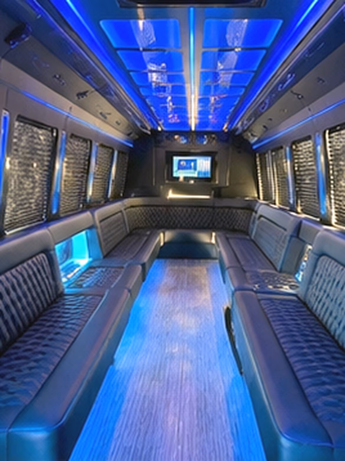 Columbus Prom & Homecoming Transportation party bus interior