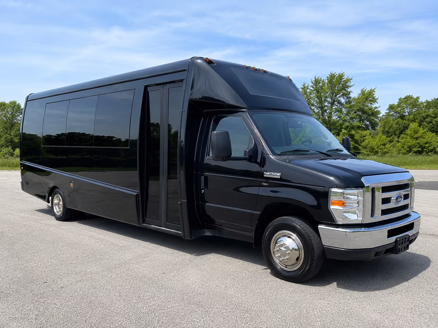 Columbus School Event Transportation party bus exterior