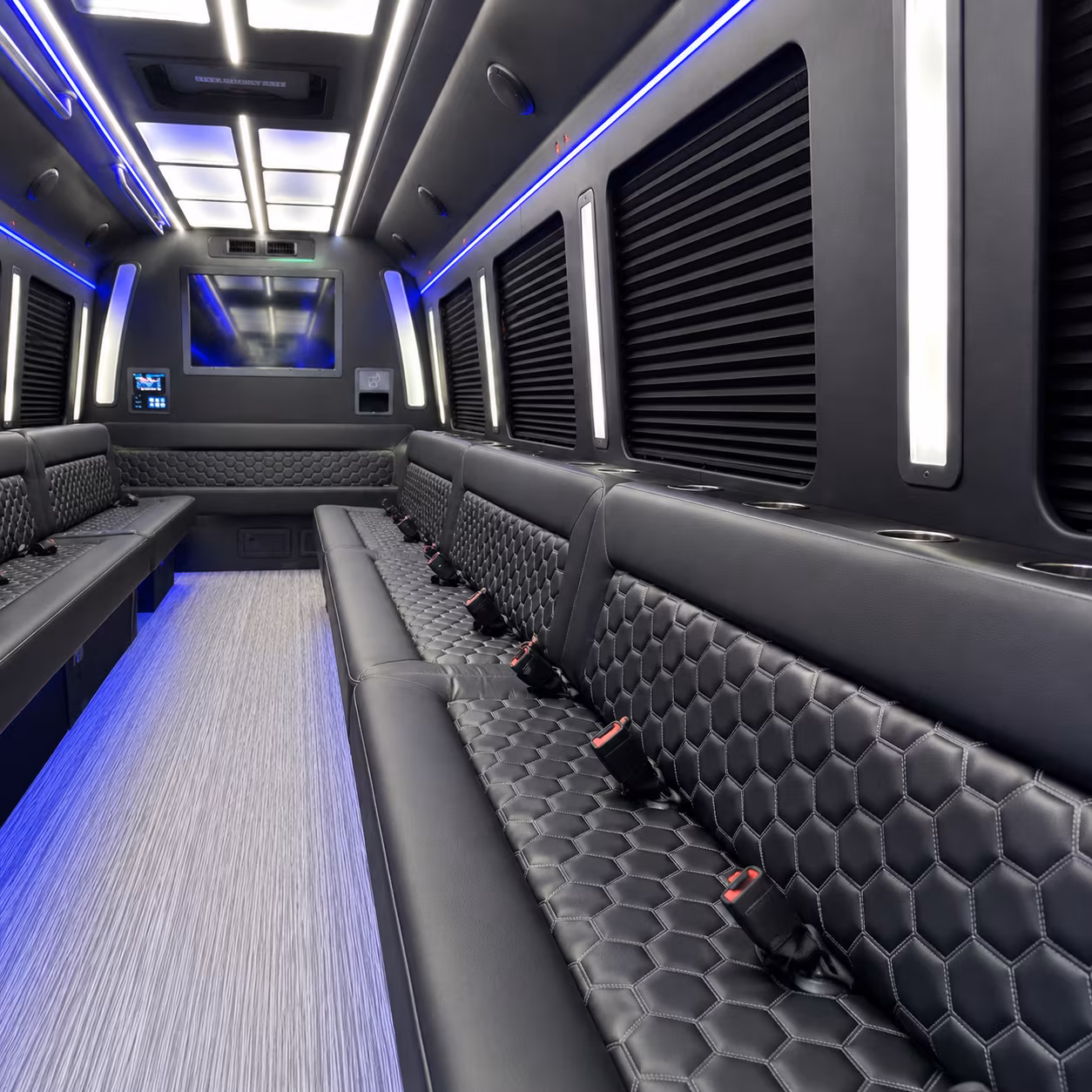 Columbus Sporting Event Transportation party bus exterior
