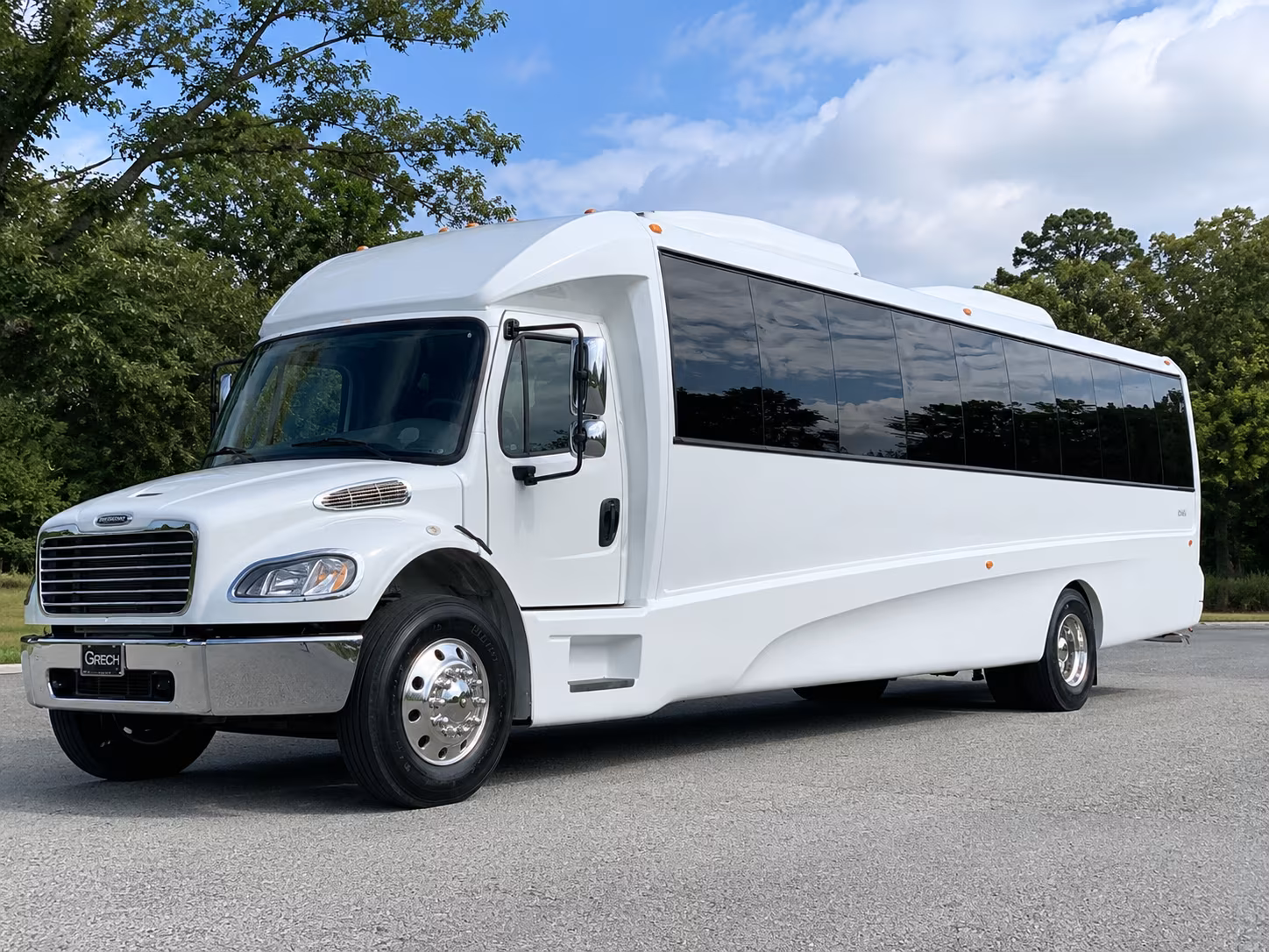 Columbus Sporting Event Transportation party bus exterior