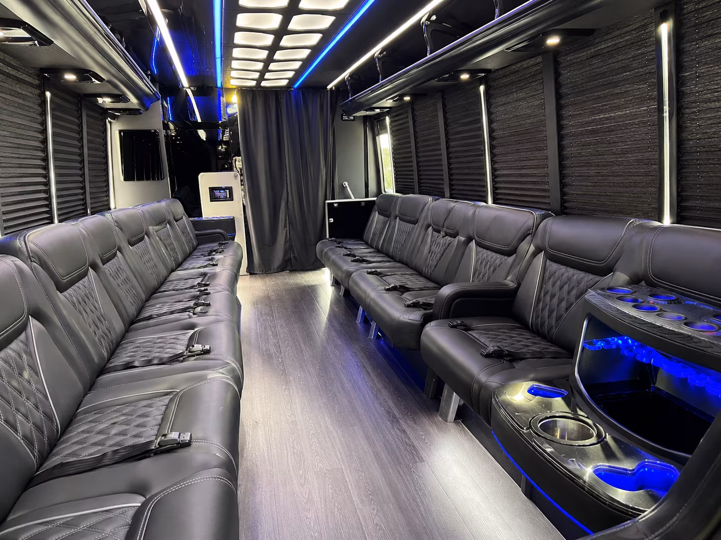 Columbus Sporting Event Transportation party bus exterior