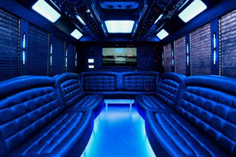 Cincinnati 36 Passenger Party Bus Interior