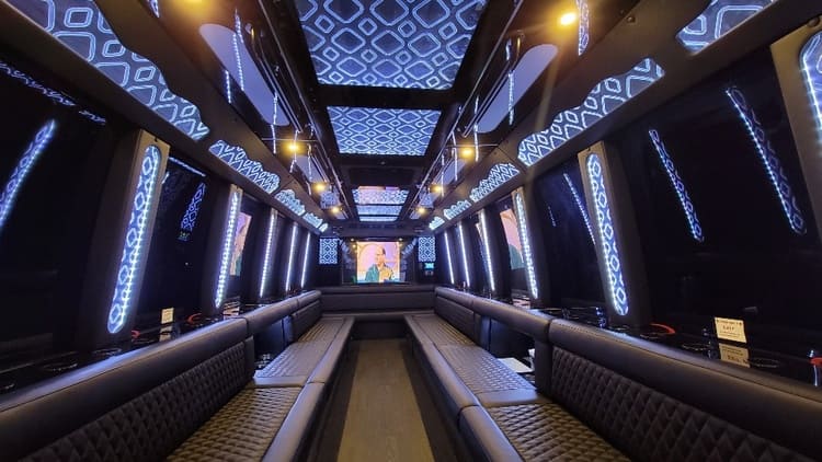 Hamilton 40 Passenger Limo Bus Interior