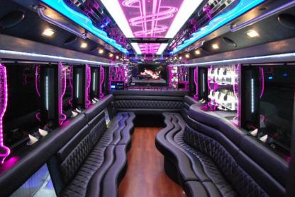 Lorain 50 Passenger Party Bus Interior